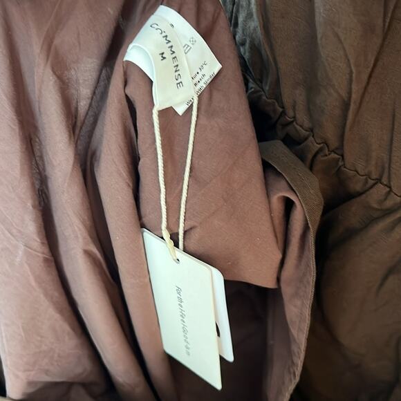 NWT REVOLVE &MINIMALIST lovers COMMENSE linen cotton brown maxi DRESS M - Picture 13 of 14